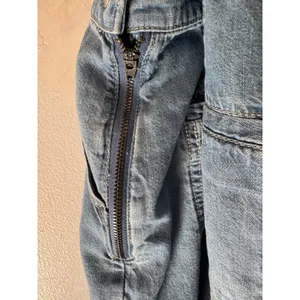 Pilcro Anthropologie Wide Leg Denim Jumpsuit Size 24P Blue thumbnail 8