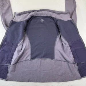Lululemon‎ Radiance Jacket Purple Full Zip Funnel Neck Quilted Fleece Womens 10 thumbnail 7