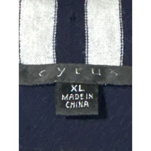 Cyrus Striped Open Front Cardigan Blue White Long Sleeve Size XL thumbnail 2