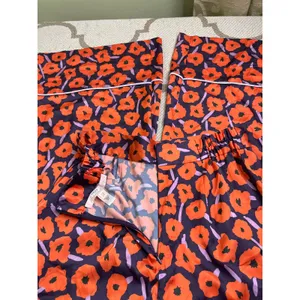 Anthropologie HUTCH Poppy Floral Wide-Leg Crop Pants Orange/Purple Size S thumbnail 15