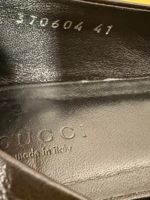 Gucci Salandia Black Leather Peep Toe Flats Silver Chain Logo Accent thumbnail 2