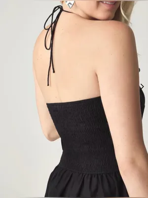 FLORENCE by Mills SWEET SOLSTICE LINEN HALTER DRESS thumbnail 2
