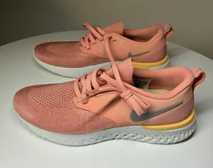 pink quartz Nike Odyssey React Flyknit 2 running shoes Size 7.5 Hiking Outdoors thumbnail 1