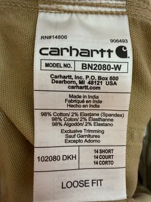 Carhartt Rugged Flex Loose Fit Canvas Work Pant Khaki Tan. Size 14S thumbnail 13