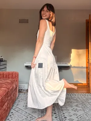 NWT Lulus White Corset Drop Waist Maxi Dress thumbnail 7