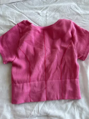 Aerie Women’s Pink Seamless Crop Top & Skirt Set thumbnail 4