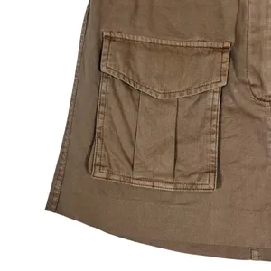 Lucky Brand Cargo Solid Mini Skirt Brown Utility Gorpcore Pockets Granola Size S thumbnail 3