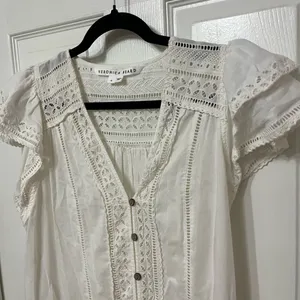 Veronica Beard Lorraine Eyelet Cotton Mini‎ Dress M thumbnail 4