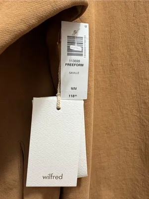 NWT $118 Aritzia Wilfred Camel Button-Front oversized Freeform Shirt medium thumbnail 3