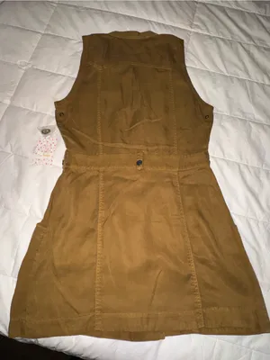 Free People Brown Utility Pinafore Dress thumbnail 6