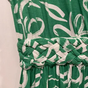 NWT Harper 241 Size S Green Wrap Top Braided Elastic Waist Sleeveless Maxi Dress thumbnail 3