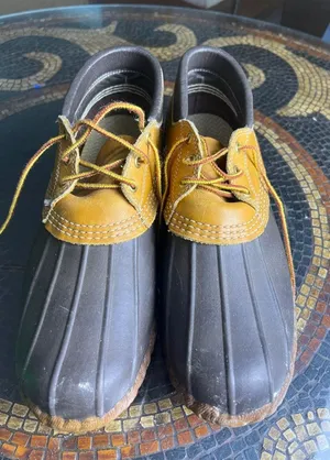 L.L. Bean Maine Hunting Shoe Duck Shoes 10M | Made in USA | Brown Leather Rubber thumbnail 1