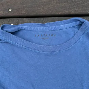 Plain Blue Saltaire T-shirt w/ Small Logo Embroidery on the Back thumbnail 2