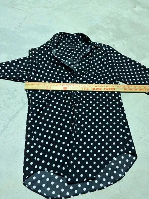 Ann taylor Polka Dot Button-Up Shirt Black/White XS thumbnail 4