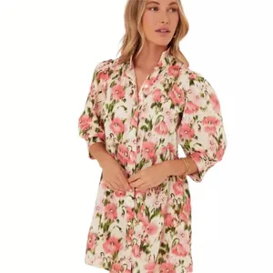 Tuckernuck Lindsay Blush Ikat Blooms Mini Dress thumbnail 2