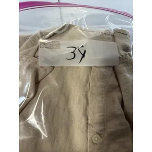 Alex & Jordan Womens‎ Linen Blend Short Sleeve Button Up Shirt Beige Oatmeal L thumbnail 8