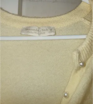 Abercrombie Butter Yellow Merino-Wool Blend Sweater thumbnail 3