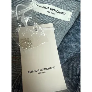 NWT Amanda‎ Uprichard Greyson Denim Vest Rhinestone Button Sleeveless Small $180 thumbnail 6