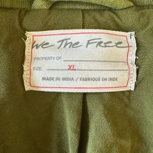 Free People XL Rebel Knit Moto Jacket olive green Utility Slouchy Sweatshirt thumbnail 4