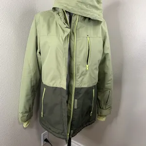 Boulder Gear Women’s Sz L Green Ski Snow Coat Jacket Full Zip Pockets Hooded thumbnail 3