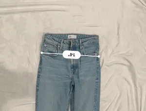 Zara Women's Light Blue Straight-Leg Jeans thumbnail 6