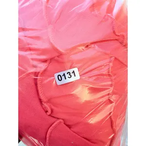 Coral‎ Pink Tiered Ruffle Skirt XL Elastic Waist Boho Lettuce Edge Dopamine thumbnail 5