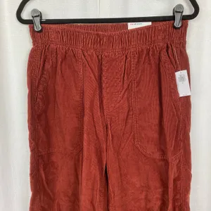 Old Navy Brick Red Corduroy High Rise Pull On Ankle Utility Pants Sz.M NWT thumbnail 5