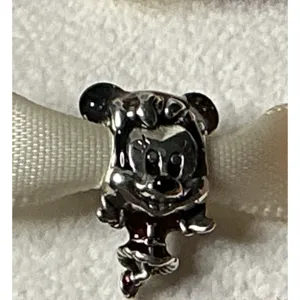 Pandora Disney Minnie Mouse Santa Hat Red Enamel Charm ALE S925 thumbnail 2