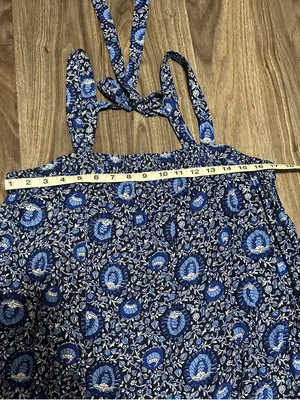 Old Navy Blue Floral Tie-Back Maxi Dress thumbnail 9