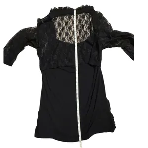 Black Lace Overlay Sheath Dress 3/4 Sleeve Formal Cocktail Evening Dress‎ thumbnail 4