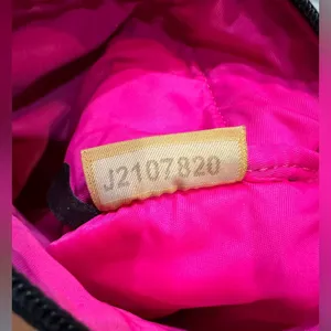 Dooney & Bourke North South Triple Zip Crossbody Purse Nylon Black Pink Duck thumbnail 8