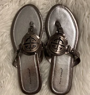 Pierre Dumas Sandals size 9 BNWOT color silver please see all photos thumbnail 12