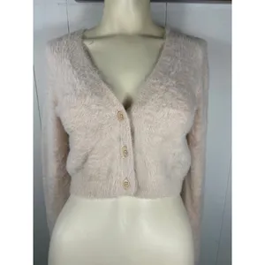 Aritzia Sunday Best Reese Cropped Cardigan in Ballerina pink Size M. thumbnail 3