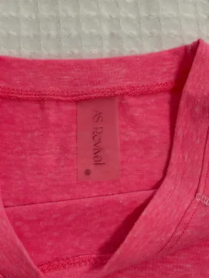Altar'd State AS Revival Pink Stitched Woman’s Cropped Tee, Size Small. thumbnail 3