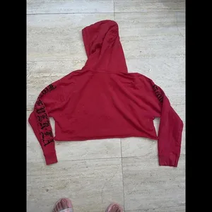 ADAPTATION Hollywood Forever Hoodie Womens Medium Cropped Crew‎ Neck Red thumbnail 8