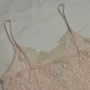 Vintage 90s Night Magic Cinema Etoile Pink Lace Cami Slip Top M thumbnail 8