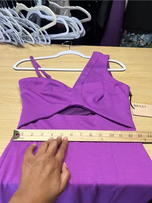 Bailey 44 Zennie Dress Midnight Purple Cutout Asymmetrical Midi S NWT thumbnail 15