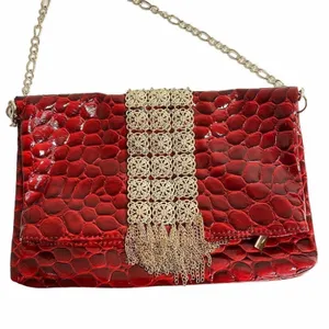 White House Black Market‎ Patented Red Shoulder Bag thumbnail 4