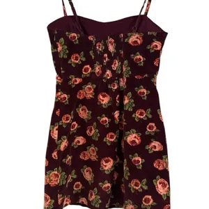 Urban Outfitters Red Rose Corduroy Velour Bustier Mini Dress EUC thumbnail 4