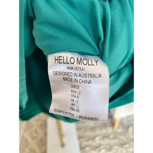 Hello Molly Emerald Mini Dress Satin Cutout Ruched‎ L Quiet Luxury Prom Cocktail thumbnail 5