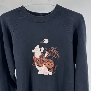 Dr Winders puff graphic Halloween vintage Fruit of the Loom Black Sweatshirt XL thumbnail 3