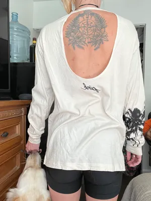 PINK Open Back Long Sleeve Top thumbnail 5