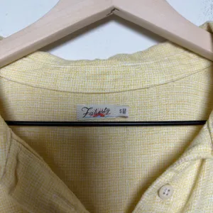 Faherty Womens 100% Linen Hanna‎ Dress Small Yellow Short Sleeve Button Front thumbnail 5