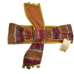 NWT Vintage Omega Fabric Wide Bohemian Coin Belt thumbnail 5