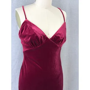 THEIA Burgundy Velvet Spaghetti Strap Mermaid Trumpet Gown‎ NWT Size 8 $495 thumbnail 7