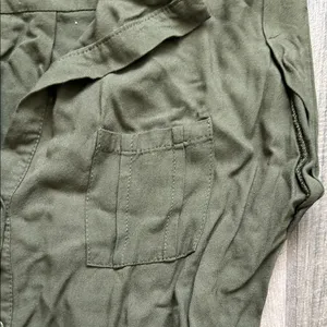 5/48 Olive Green Button-Down Dress thumbnail 3