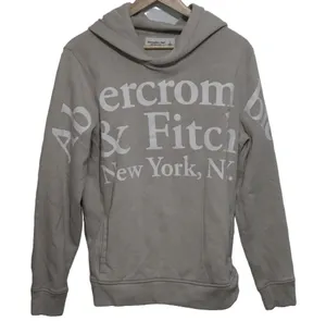 Womens Abercrombie & Fitch Soft AF Fleece Tan Cotton Printed Hoodie Size Small thumbnail 1