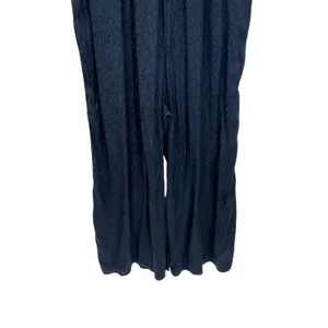 Anthropologie Maeve Jaqueline Jacquard Jumpsuit Leopard Print Navy Blue Size‎ XL thumbnail 8