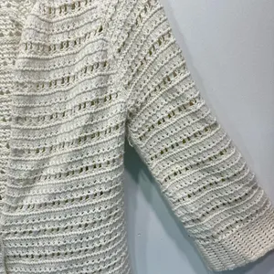 Vintage Y2K GAP Cardigan Sweater Cotton Wool Angora Loose Knit Cream Cottagecore thumbnail 3