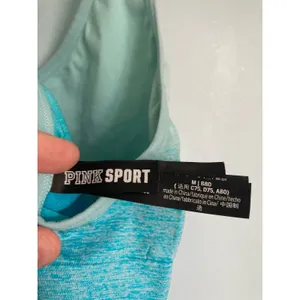 PINK Victoria's Secret Sports Bra Medium Blue Ombre Longline thumbnail 5